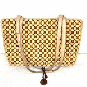 The Sak Summer Wooden Bead Hobo Satchel Purse